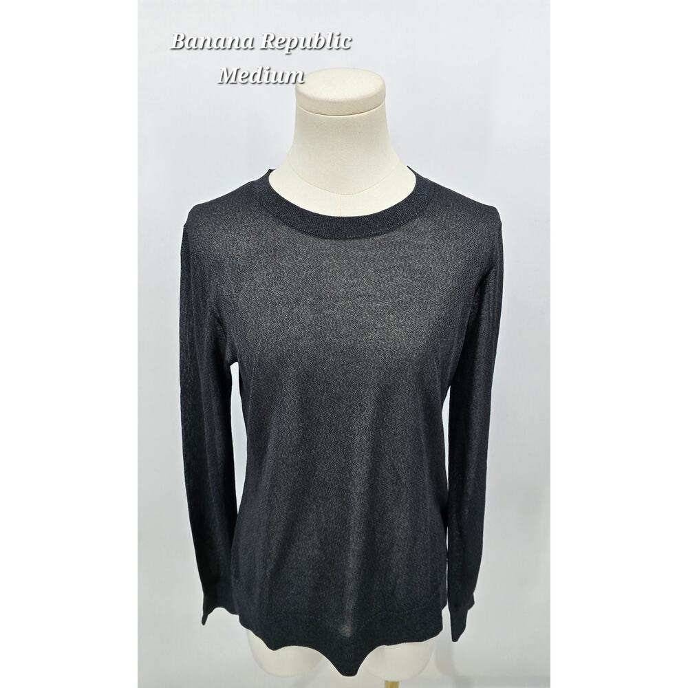 Banana Republic Metallic‎ Semi Sheer Sweater Top – Women’s Medium